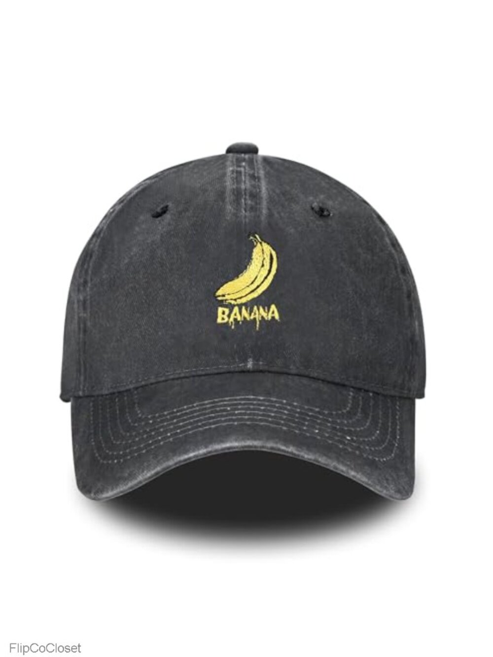 Embroidered Adjustable Washed Distressed Denim Baseball Cap for Women Men